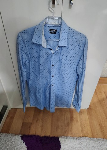 Düğmeli Uzun Kollu Erkek Gömlek L beden - Görsel 8