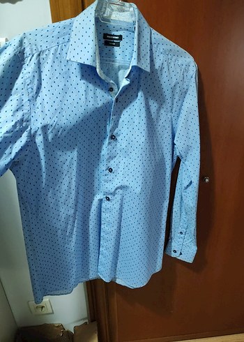 Düğmeli Uzun Kollu Erkek Gömlek L beden - Görsel 3