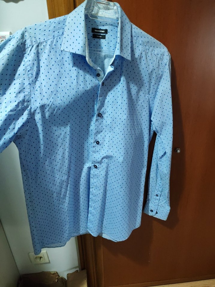 Düğmeli Uzun Kollu Erkek Gömlek L beden - Görsel 3