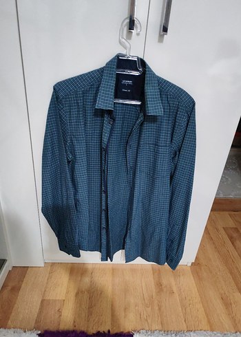 Erkek yeşil renk Denim Uzun Kollu Gömlek LCW Waikiki L beden - Görsel 5