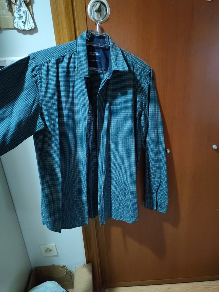 Erkek yeşil renk Denim Uzun Kollu Gömlek LCW Waikiki L beden - Görsel 3