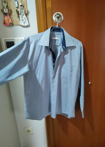 Lacivert Erkek Uzun Kollu Düğmeli Gömlek L beden - Görsel 3