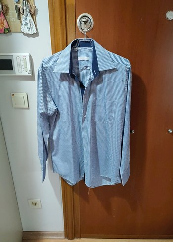 Lacivert Erkek Uzun Kollu Düğmeli Gömlek L beden - Görsel 4