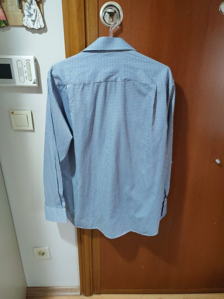 Lacivert Erkek Uzun Kollu Düğmeli Gömlek L beden - Görsel 5