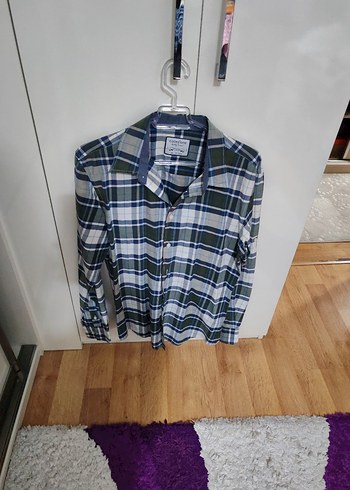 Erkek Yeşil Kareli Uzun Kollu Gömlek Collezione marka m beden - Görsel 5