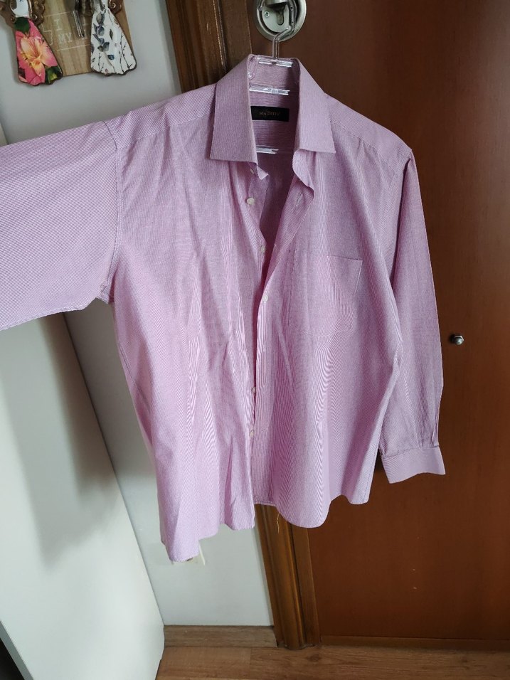 Pembe L beden Erkek Gömlek, Uzun Kollu, Regular Fit - Görsel 2