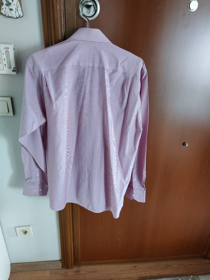 Pembe L beden Erkek Gömlek, Uzun Kollu, Regular Fit - Görsel 4