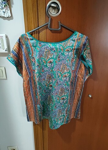 xl Beden Koton marka 40 42 beden uyumlu saten şık bluz 