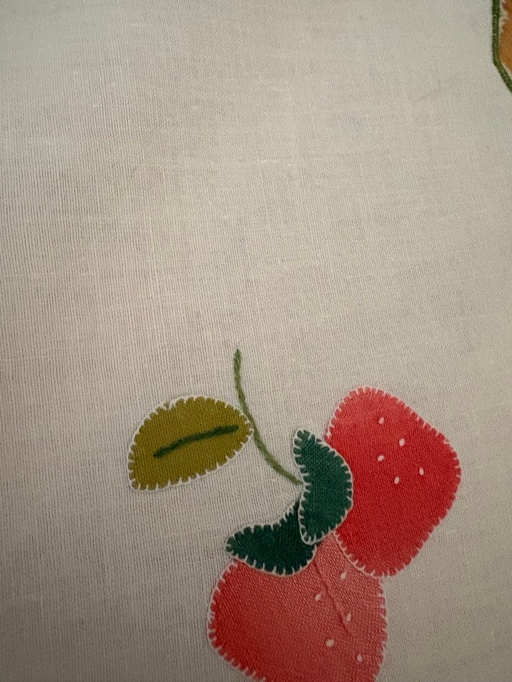 Aplike nakışlı80cm 80 cm kare dört peçeteli örtü - Görsel 5