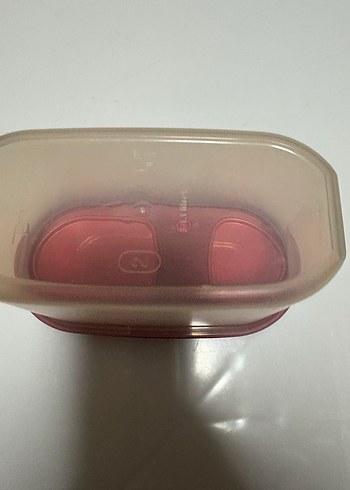 Pembe Kapaklı Plastik Saklama Kabı TapperWare marka - Görsel 4