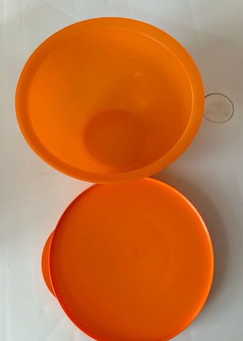 Turuncu Plastik Saklama Kabı TupperWare 2,5 litrelik - Görsel 4