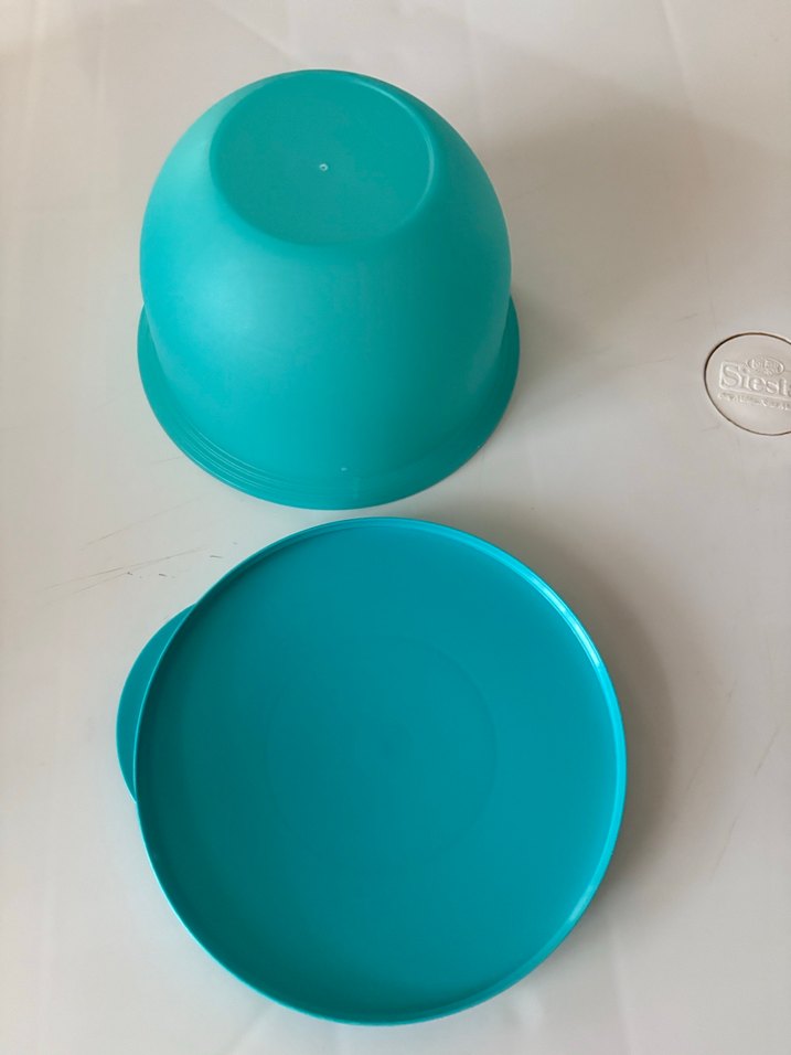 Turkuaz Plastik Kapaklı Saklama Kabı - Görsel 3