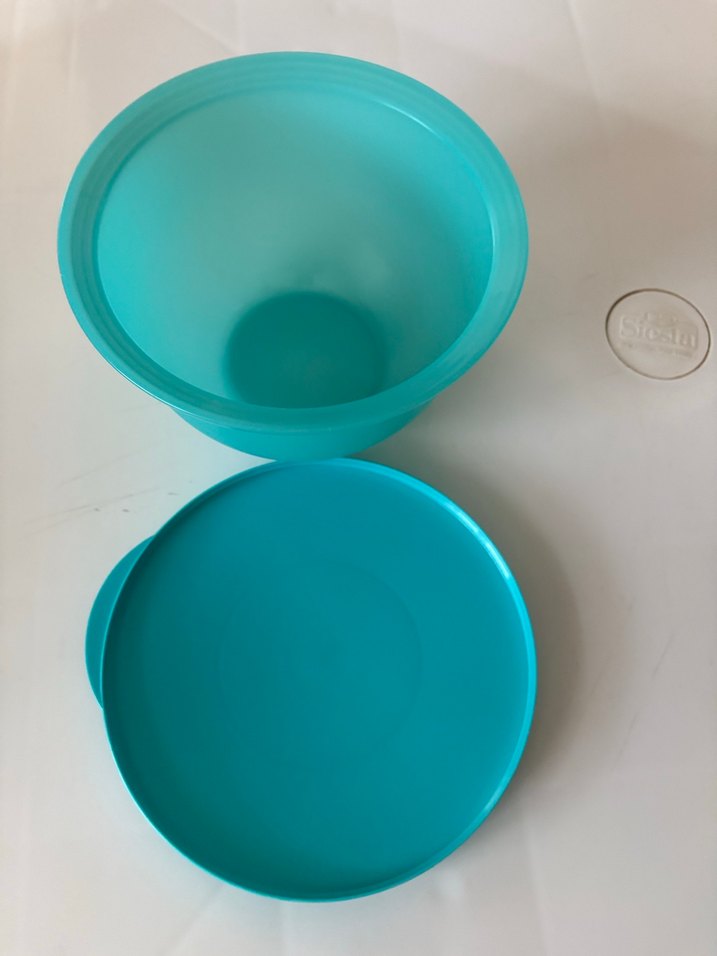 Turkuaz Plastik Kapaklı Saklama Kabı - Görsel 4