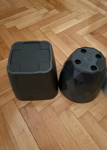 Gri Saksı Seti - 3 Farklı Model - Görsel 2