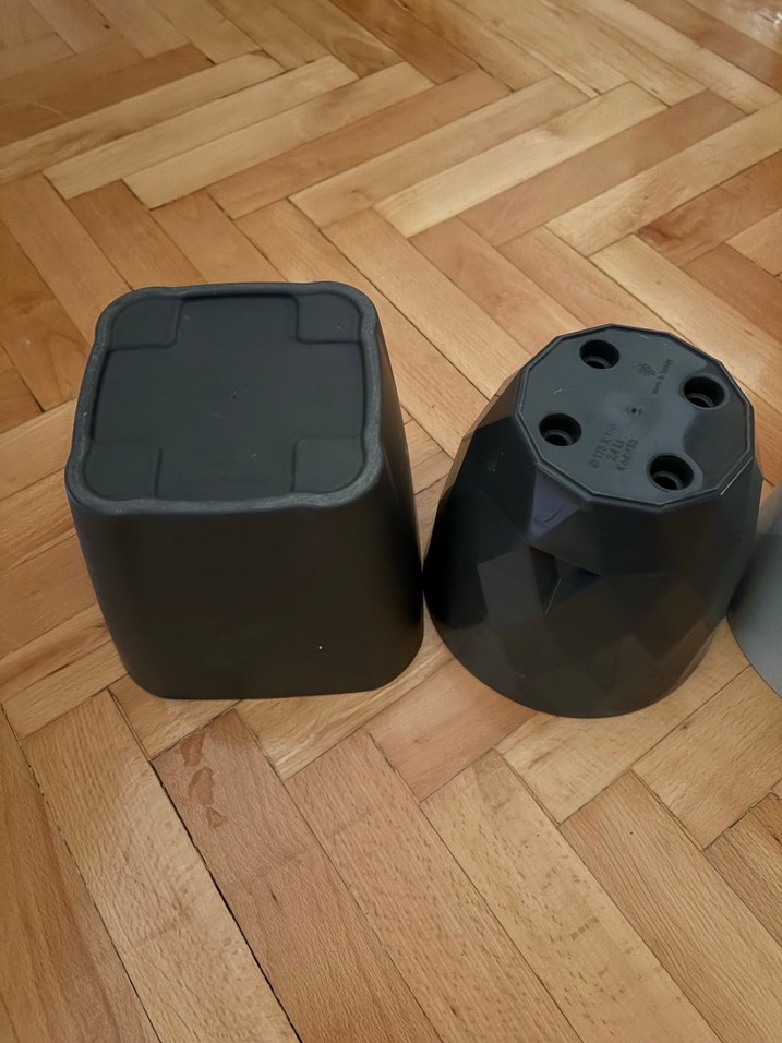 Gri Saksı Seti - 3 Farklı Model - Görsel 2