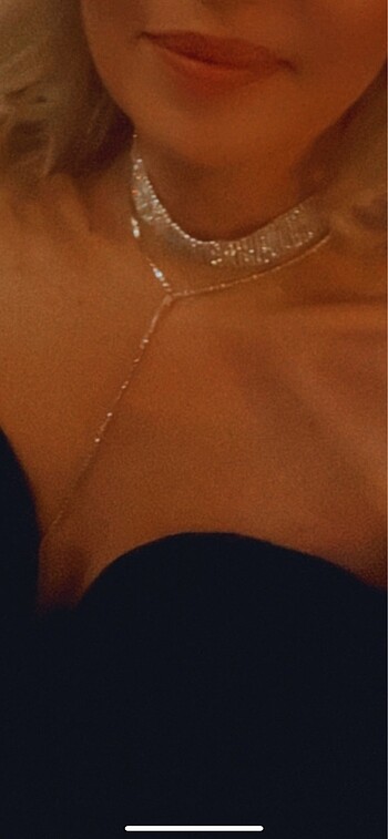 Tasarımcı taşlı choker kolye