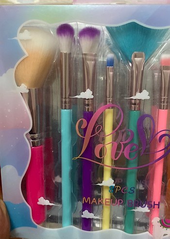 Pastel Renkli 7 Parça Makyaj Fırçası Seti - Görsel 2