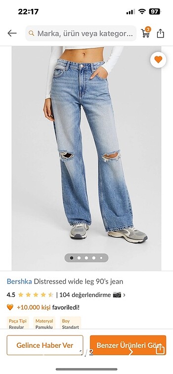BERSHKA PANTOLON