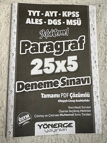 Paragraf Deneme sınavı
