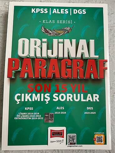 Orijinal paragraf son 15 yıl çıkmış Sorular