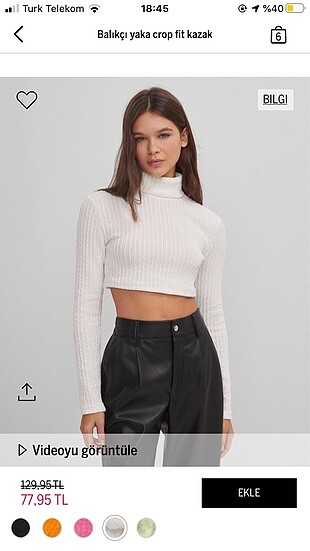 Bershka crop triko