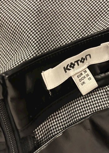 Koton Gri Midi Kalem Etek, Kemer Detaylı