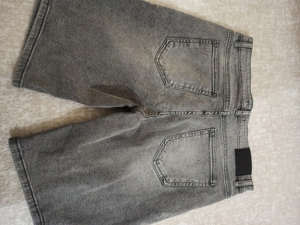 Gri Mini Denim Erkek Şort - Görsel 3