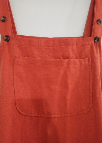 Kadın turuncu Askılı Uzun Tulum - Görsel 2