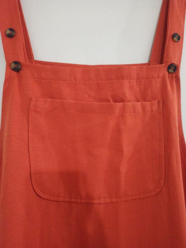 Kadın turuncu Askılı Uzun Tulum - Görsel 2