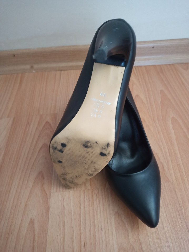 Siyah Minimalist Stiletto Topuklu Kadın Ayakkabı - Görsel 4