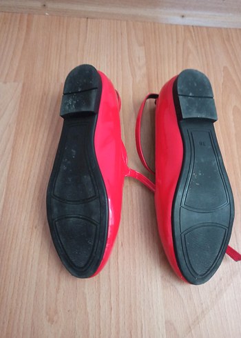 Kırmızı Rugan Stiletto Tokalı Kadın Ayakkabı - Görsel 4