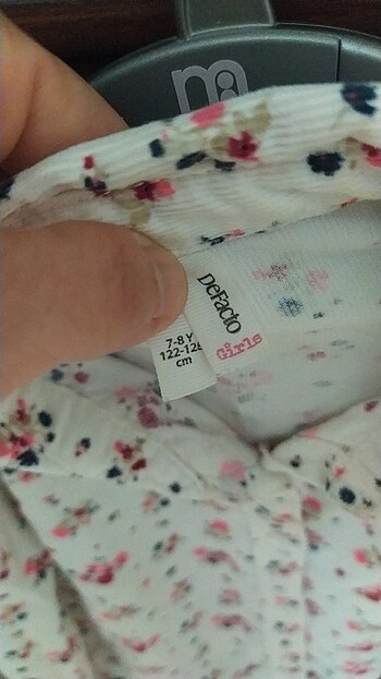 Defacto Kız çocuk kadife gömlek