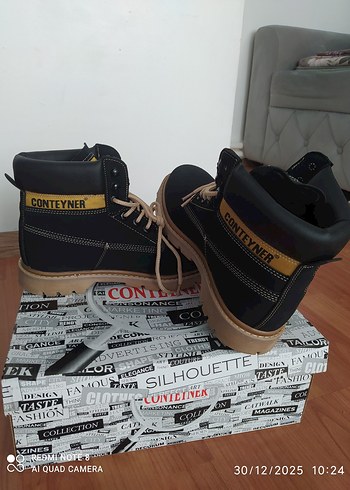 CONTEYNER MARKA Siyah Bağcıklı Erkek Street Style Bot - Görsel 2