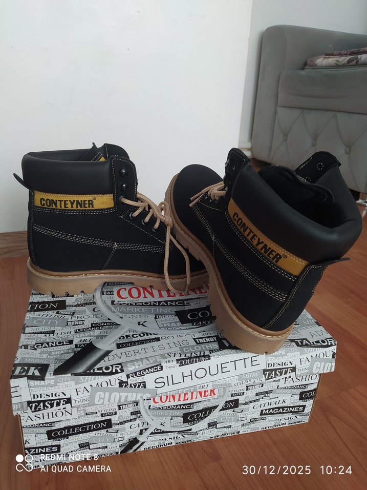 CONTEYNER MARKA Siyah Bağcıklı Erkek Street Style Bot - Görsel 2