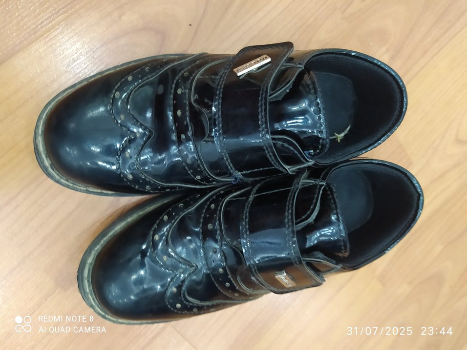 Mavi Parlak Tokalı Erkek Çocuk Özel Ayakkabı - Görsel 2