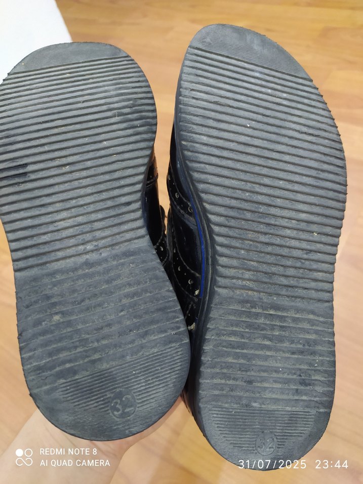 Mavi Parlak Tokalı Erkek Çocuk Özel Ayakkabı - Görsel 4