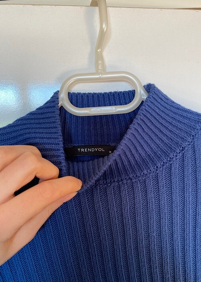 Mavi Crop Kazak - Görsel 3