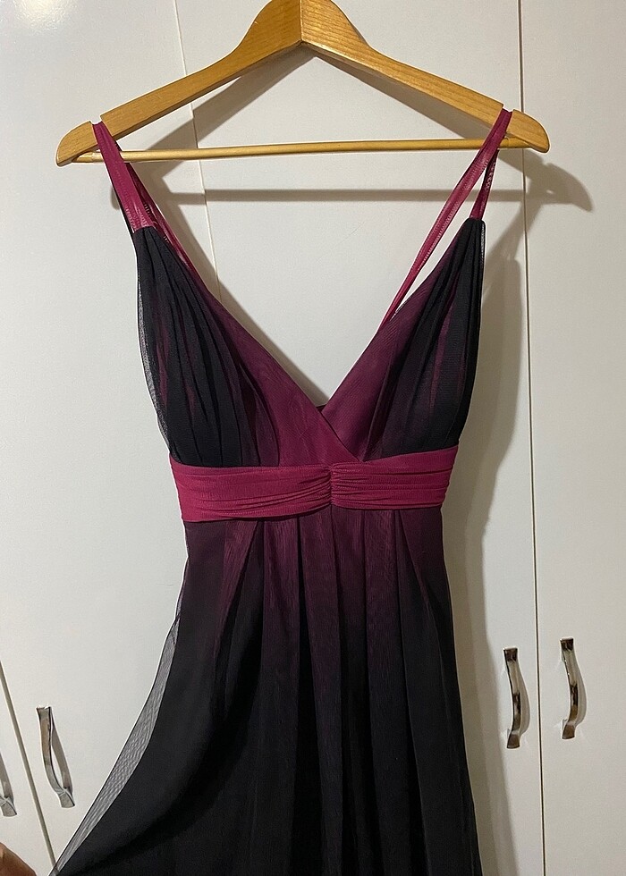 İp Askılı Uzun Elbise - Görsel 2