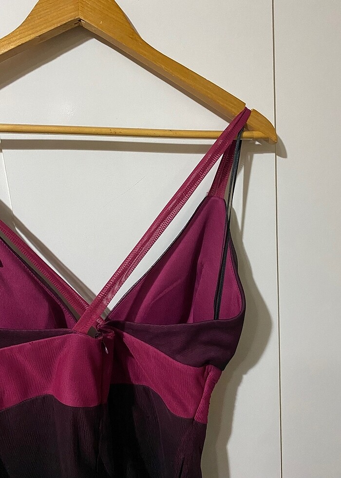 İp Askılı Uzun Elbise - Görsel 3