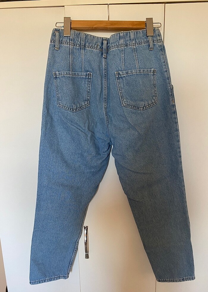 Yüksek Bel Mom Jean - Görsel 3