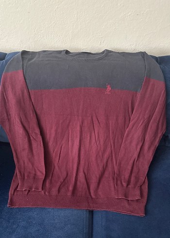 Bordo-Lacivert Erkek Triko Kazak - Görsel 3