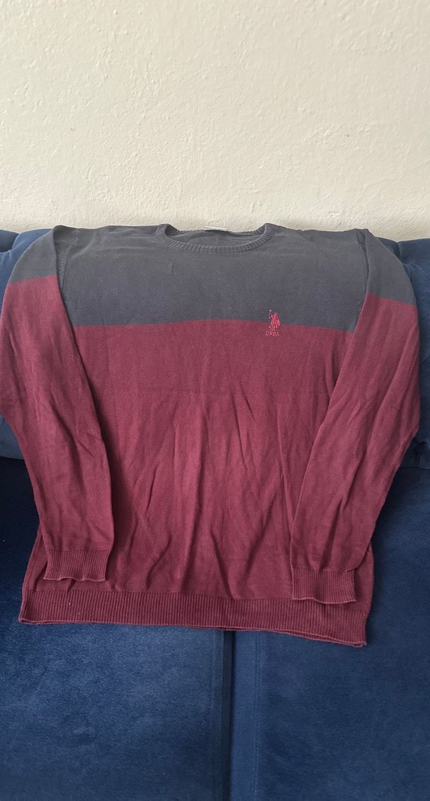 Bordo-Lacivert Erkek Triko Kazak - Görsel 3