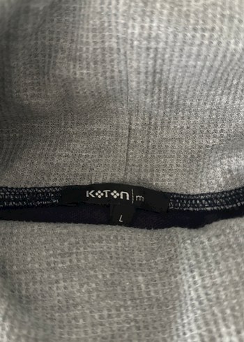 Gri Yüksek Yakalı Uzun Kollu Baskılı Sweatshirt - Görsel 2