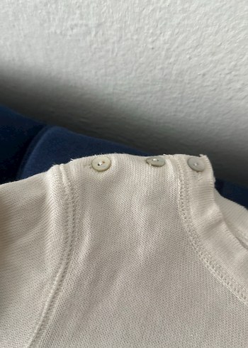 Kadın Lacivert Çizgili Tekne Yaka Kazak - Görsel 3