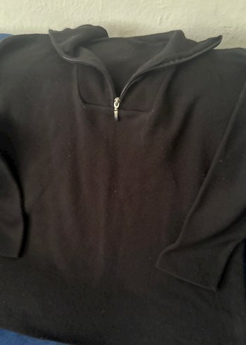 Fermuarlı Siyah Erkek Polar Sweatshirt - Görsel 4