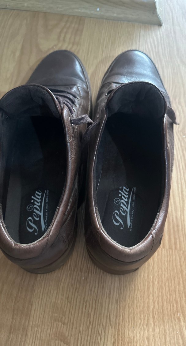 Kahverengi Deri Erkek Klasik Ayakkabı - Görsel 3