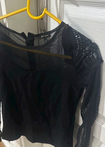 Siyah Dantel Detaylı Uzun Kollu Gotik Bluz - Görsel 3