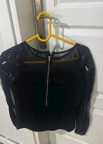 Siyah Dantel Detaylı Uzun Kollu Gotik Bluz - Görsel 6