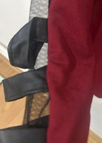 Bordo Gotik Uzun Kollu Kadın Bluz - Görsel 4