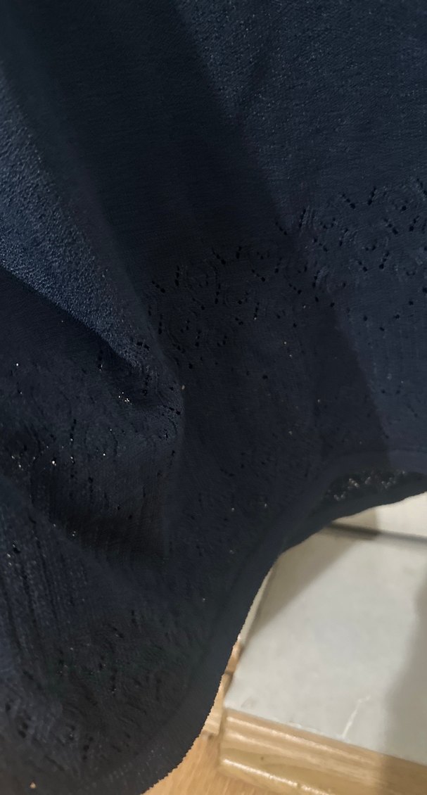 Kadın Lacivert V Yaka Kısa Kollu Tişört - Görsel 4